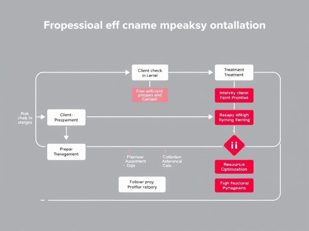 Operational workflow diagram for efficient red light therapy bed facility management